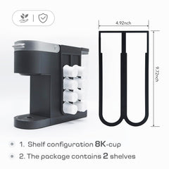 Pilloze side mount storage organizer for Keurig brewer