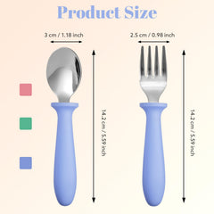 Stainless steel BPA-free toddler flatware for kids