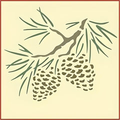 Reusable 10 mil Mylar pine cone stencil for crafts
