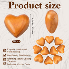 Small wooden heart decoration for weddings and gifts