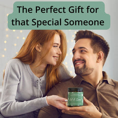 pine scented christmas candle Let It Snow alt text
