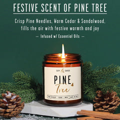 Fir needles Cedarwood scent in soy candle