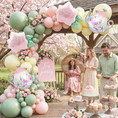 Pink 18in balloons part of Let’s Partea Decor tea party set