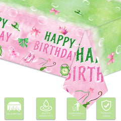 Disposable plastic bow table cover for events