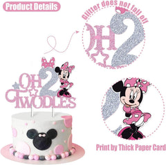 Card stock cake topper with food-grade stick