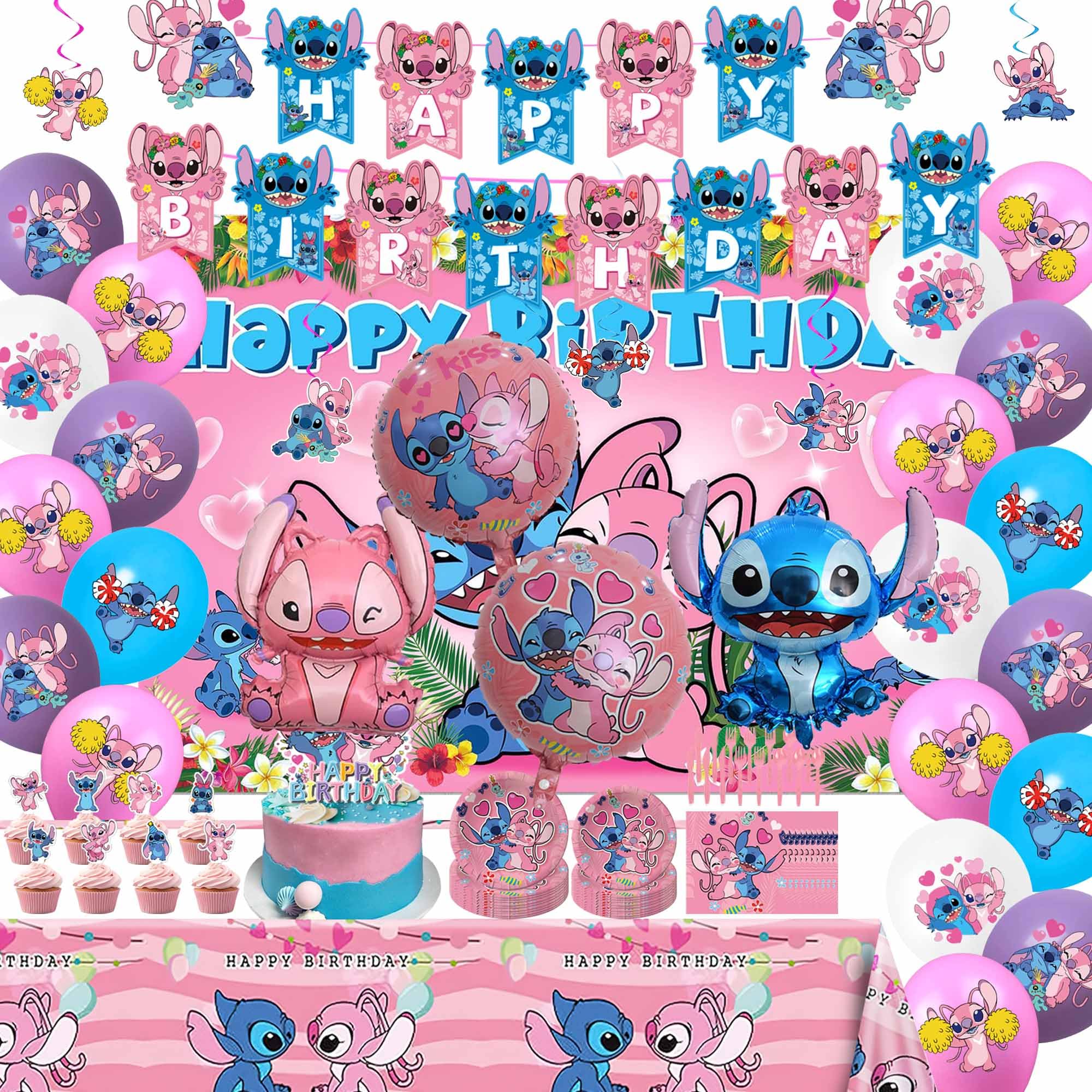 Banner from Pink Cartoon Themed Birthday Decorations Set