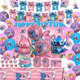 Banner from Pink Cartoon Themed Birthday Decorations Set