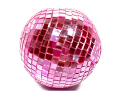 Pink Mosaic Mirror Ball 3.5 inch acrylic disco ball close up