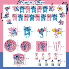 Printed pink balloons from Pink Cartoon Themed Birthday Decorations Set