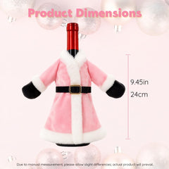 plush 1-piece wine bottle cover pink