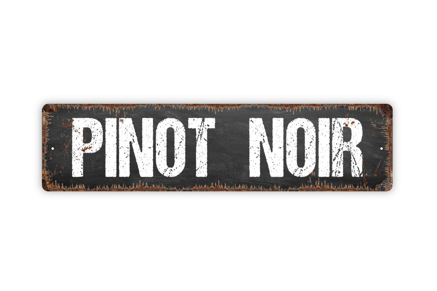 Pinot Noir metal street sign plaque front view