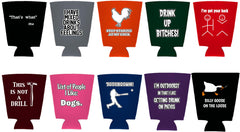 1/8 inch thick polyester coated neoprene koozie for 16 oz tapered pint glasses