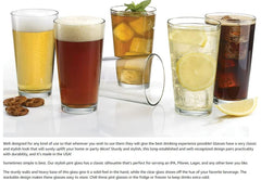 Classic pint glass silhouette for beer servings