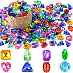 Pirate Treasure Gem Toys 180 PCS assorted gems in red green blue yellow