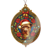 Pitbull Ornament keepsake for holiday tree and gifts
