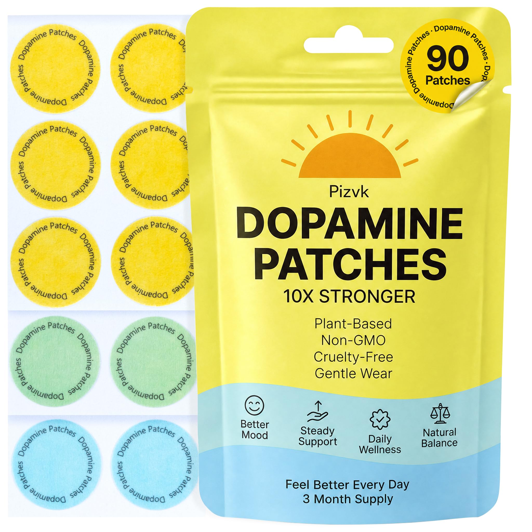 Pizvk Dopamine Patches Extra Strength box front