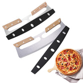 Pizza Cutter Rocker 14 inch with wood handles