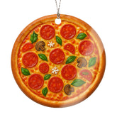 Pizza Ornament 2025 pepperoni pizza Christmas ornament for food lovers