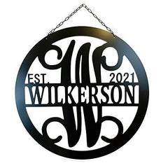 PK Décor split letter W monogram sign wall decor