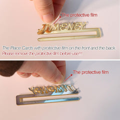 Place cards for birthdays and events seating