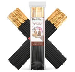 Plant Guru Frankincense and Myrrh Exotic Incense Sticks 7 Inch bundle 85 to 100 sticks