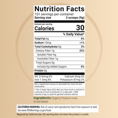 Plantago ovata organic psyllium fiber product