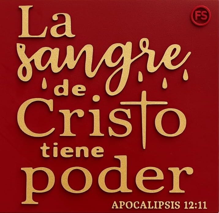 plaque la sangre de cristo tiene poder made in usa