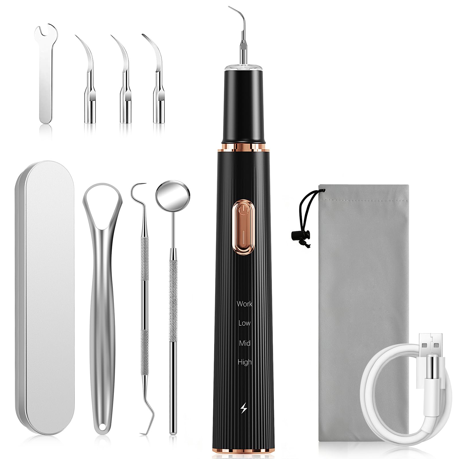Plaque Remover for Teeth device with replaceable heads