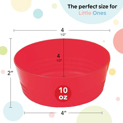 BPA free PP material kid bowls lightweight and stackable
