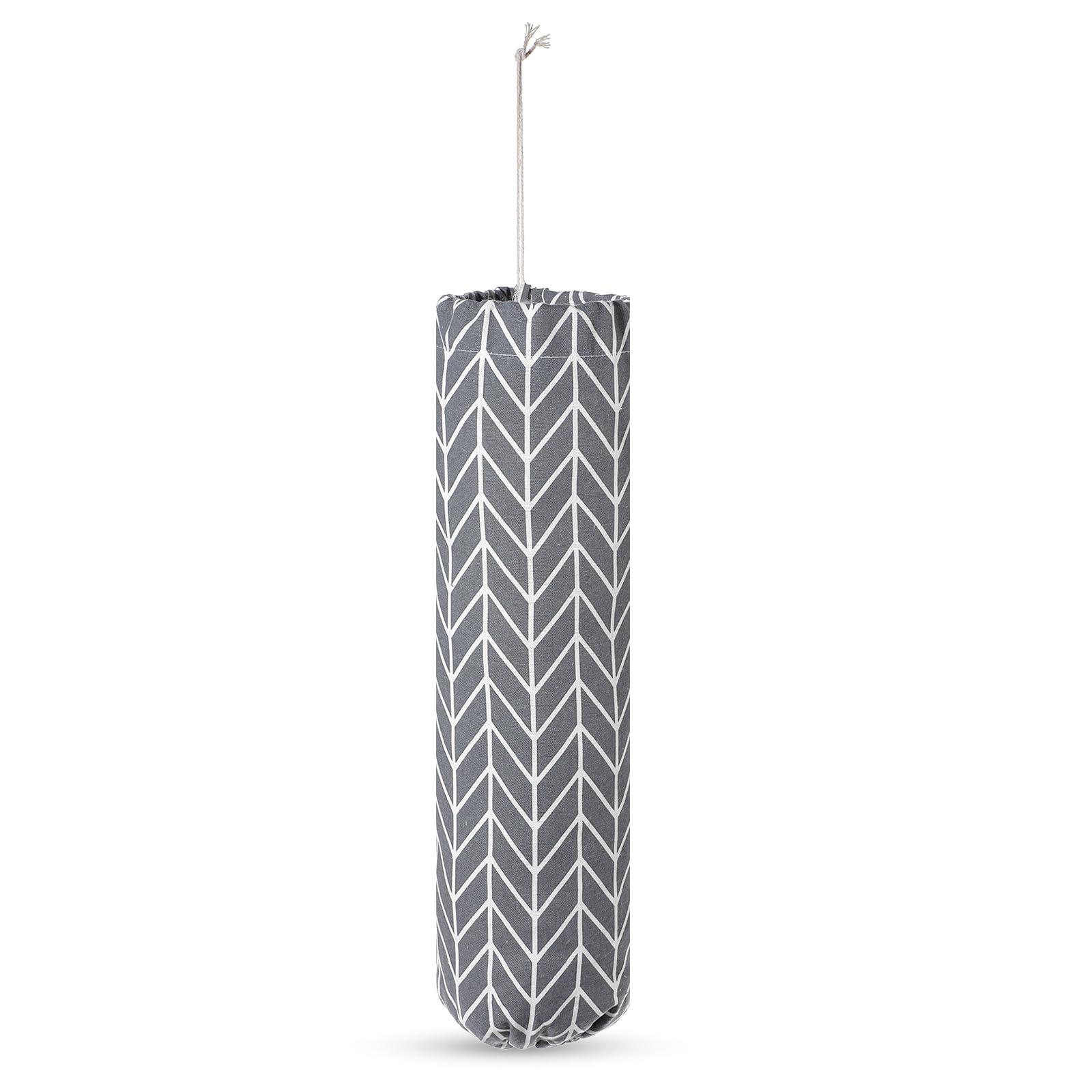 Plastic Bag Holder gray wall mount in kitchen