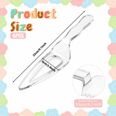 transparent PVC cake cutters six-pack