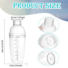 plastic cocktail shaker 700ml capacity
