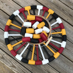Red Maryland flag colors plastic crab mallet from set of four
