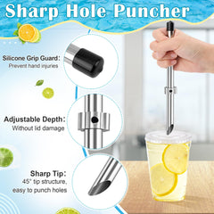plastic lid hole puncher tool for beverages