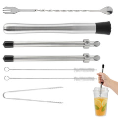 Plastic lids straw puncher included in the set