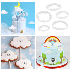 Cloud fondant cutter set for baking and crafts