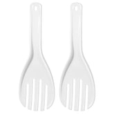 Plastic Rice Spatula fork-like scooper 2 piece white set