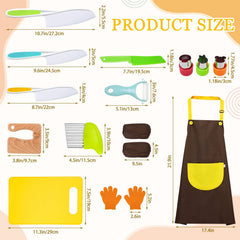Plastic toddler knives in kid cooking kit