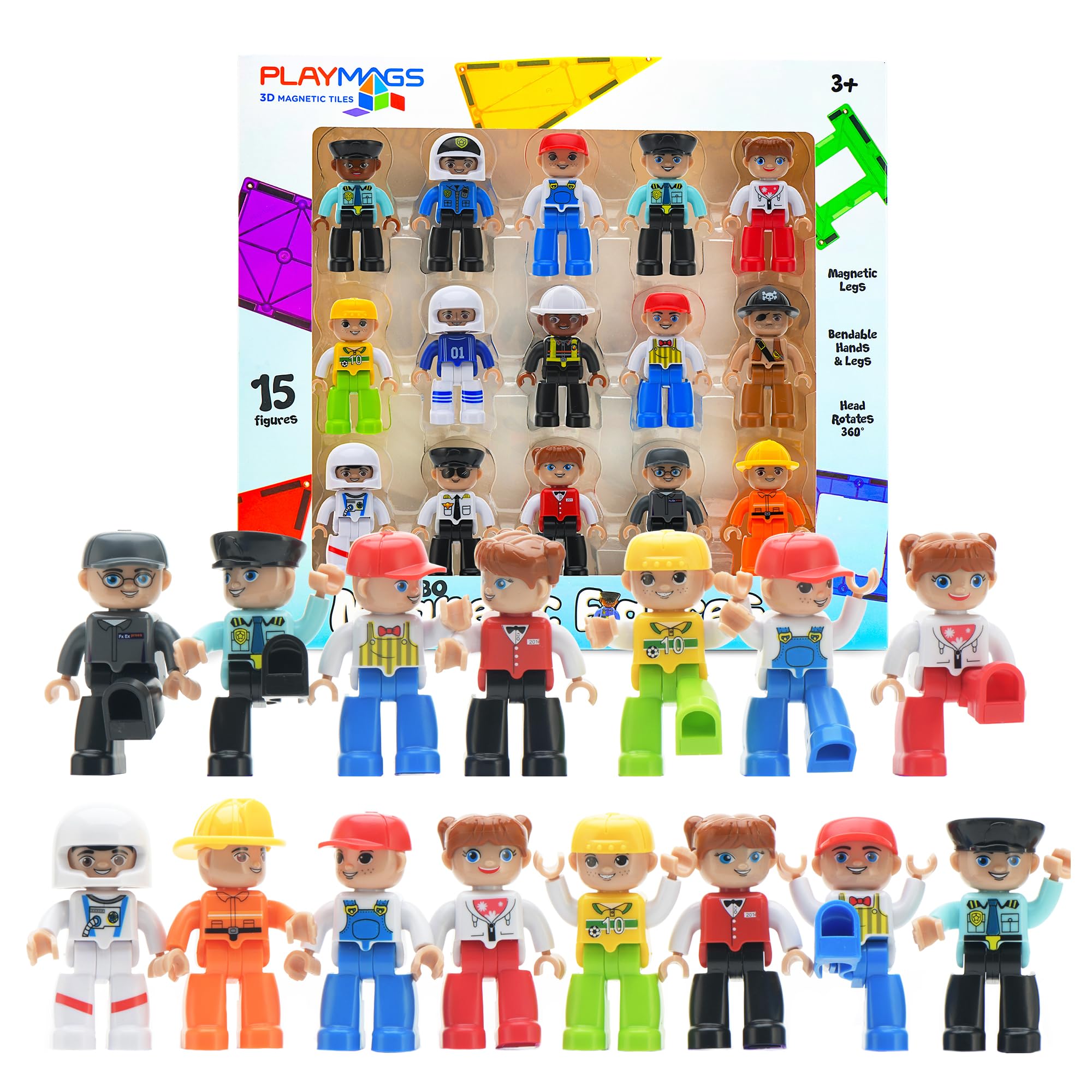 Playmags large magnetic figures 3 inch playpeople