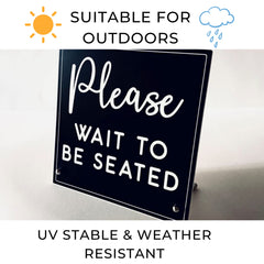 Acrylic signage for indoor outdoor use with UV stability