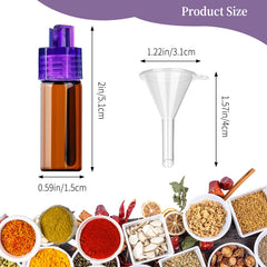 8 pack Plgardpo spice containers with funnel storage box