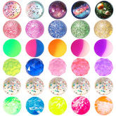 Pllieay 32mm bouncy balls set of 30 pieces in six styles