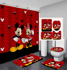 PLMZUOK 4Pcs shower curtain set curtain with hooks