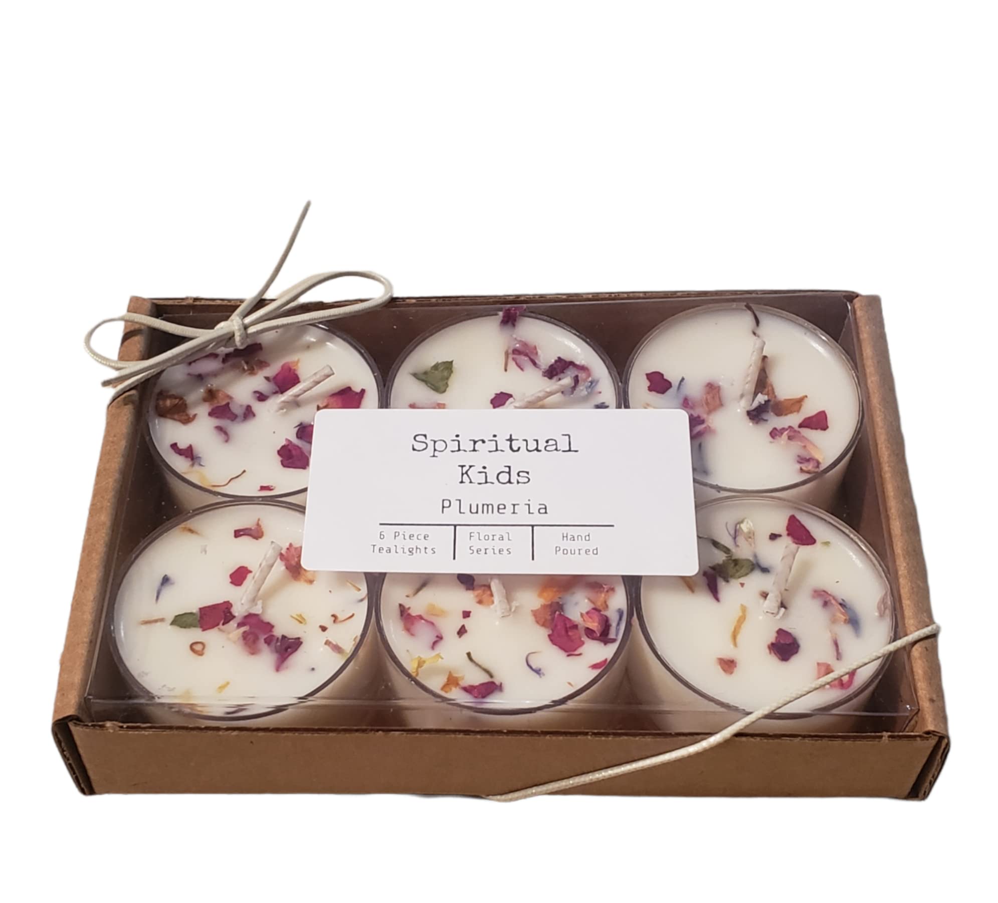 Plumeria Natural 6ct Tealights Soy Wax