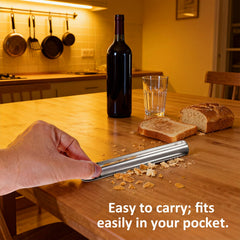 Pocket clip attachment on crumb sweeper