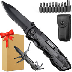 Pocket Multitool Knife stainless steel with black coating