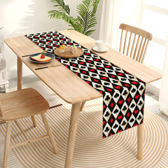 Heyfary polyester linen-like table runner close up