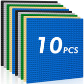 Pokiiulk Classic Baseplates 10x10 pack of 10 multicolored