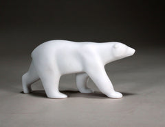 Pellucida resin polar bear sculpture with certificate of authenticity