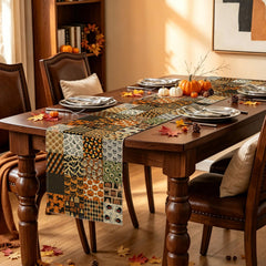 Polyester linen-like texture table runner for Halloween